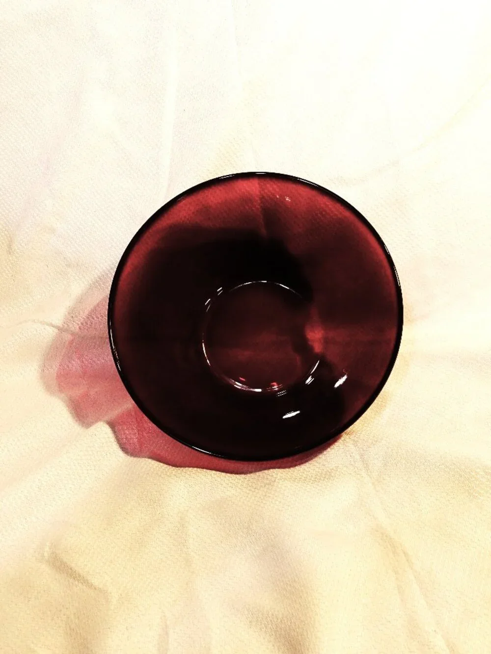 Vtg Arcoroc France Ruby Red Large 9
